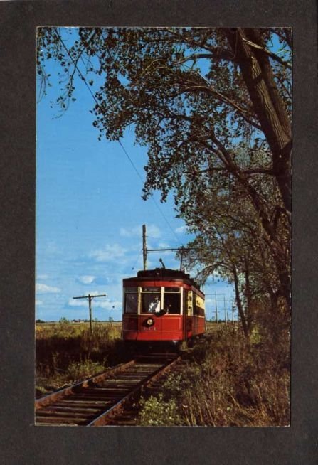 IL Ex Chicago Trolley Car Streetcard Red Rockets Union Illinois Museum Postcard