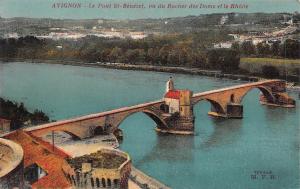 BF4813 avignon le pont st benezet vu du rocher des dome france