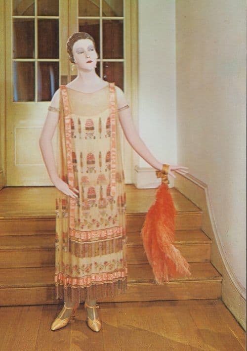 1923 Ladies Evening Dress Callot Souers Assembly Rooms Bath Fashion Postcard