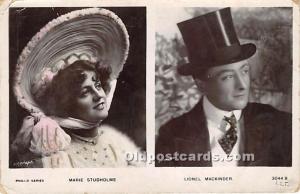 Marie Studholme, Lionel Mackinder Theater Actor / Actress Postal Used Unknown...
