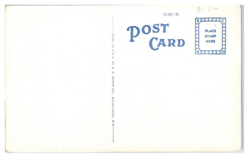 Mid-1900s Teal Lake, Ishpeming, MI Postcard