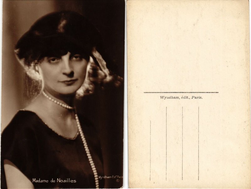 CPA MADAME DE NOAILLES . WRITER (500341)