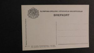 1912 Olympics Mint RPPC Postcard Stockholm Sweden Tug of War Team First Prize