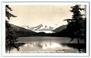 c1950's Auk Lake And Mendenhall Glacier Near Juneau AK RPPC Photo Postcard