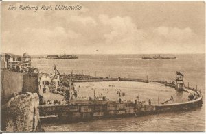 Old Postcard, Ocean Side - The Bathing Pool Cliftonville United Kingdom UK