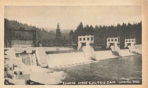 LEABURG OREGON~EUGENE HYDRO-ELECTRIC DAM~POSTCARD