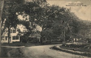 Marshfield Hills Massachusetts MA Prospect Street Vintage Postcard