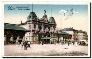 Old Postcard Mainz Hauptbahnhof