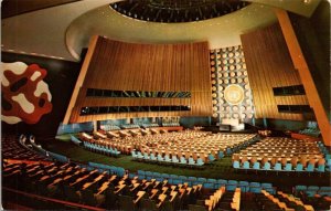 United Nations General Assembly Hall New York City New York Chrome Postcard