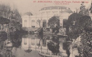 Boats At Barcelona Casino River Edge Ship Antique Gambling Spanish Old Postcard