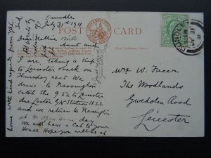 L&NWR Official Wales RHUDDLAN CASTLE c1906 Postcard by McCorquodale