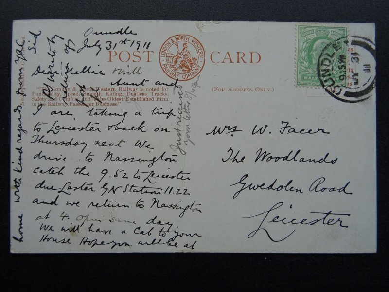 L&NWR Official Wales RHUDDLAN CASTLE c1906 Postcard by McCorquodale