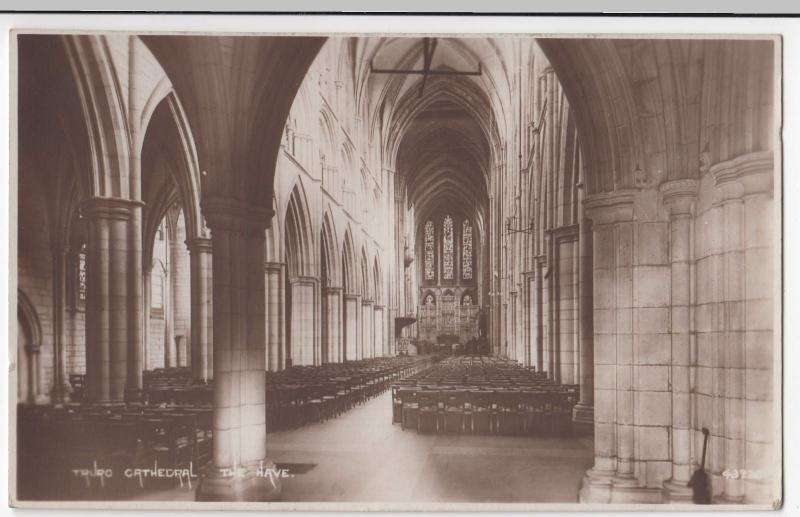 Cornwall; Truro Cathedral Interior, The Nave RP PPC By Photochrom, 1927 PMK 