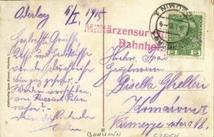 czech germany, ODERBERG BOHUMÍN, Ein Teil der Hauptstrasse (1915) Postcard