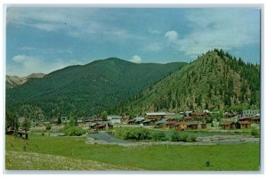 c1950's Rio Colorado Lodge & Camp Lake Houses Red River New Mexico NM Postcard