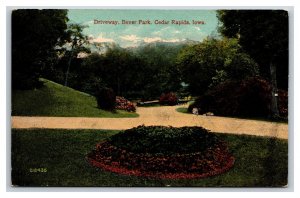 Driveway Bever Park Cedar Rapids Iowa IA UNP DB Postcard Y4