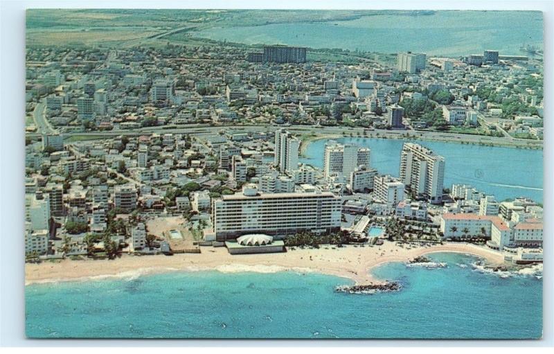 *Condado Miramar Residential Areas San Juan Puerto Rico Vintage Postcard B60