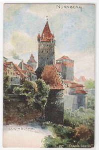 Luginsland Nuremberg Germany Art Artist Signed Franz Schmidt 1910c postcard