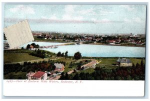 1905 Aerial Birds Eye View Eastern Wide Waters Lake Rochester New York Postcard 