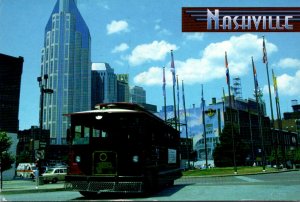 Tennessee Nashville Trolley Stop At Riverfront Park 1998