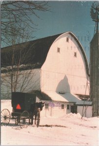 USA Winter In The Amish Country Chrome Postcard 05.15