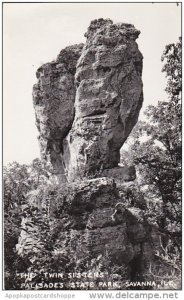 Illinois Savanna Twin Sisters Palisades State Park Real Photo