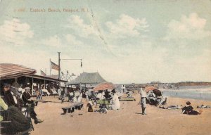 Newport Rhode Island ferris wheel US flag Easton's Beach antique pc BB1520