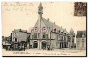 Clermont Postcard Old l & # City 39hotel built by Charles IV