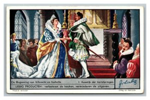 Vintage Liebig Trade Card - Dutch - Complete Set of 6 - Queen Isabella - England