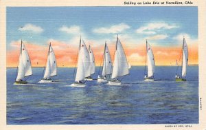Salling on Lake Erie Vermilion, Ohio OH Postcard