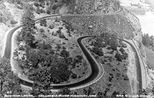 1930s Rowena Loop Columbia River Highway OR Oregon RPPC Real Photo Postcard