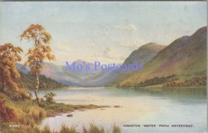 Cumbria Art Postcard - Coniston Water From Waterhead, Artist E.H.Thompson DC2167