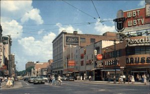 Charlotte North Carolina NC Coca Cola Ad Classic Cars Street Scene Vintage PC