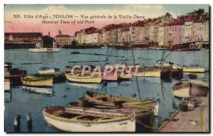 Old Postcard Bateau Toulon General view of the Old Darse