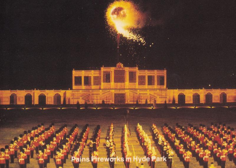 Pains Fireworks Display at Hyde Park London Limited Edition Postcard