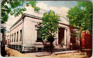 Postcard LIBRARY SCENE Hagerstown Maryland MD AL3004