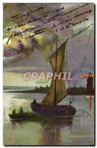 Postcard Old Boat Sailboat