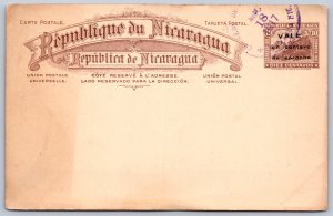 K43/ Foreign Postcard c1910 Nicaragua Republic Postal Cancel Stamp 510