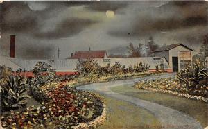 F23/ Bellevue Ohio Postcard c1910 The Greenhouse by Moonlight
