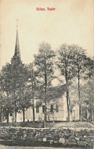 VAALER VALER SOLOR NORWAY~KIRKAM CHURCH~1908 ALFARHEIM BOGHANDEL PHOTO POSTCARD