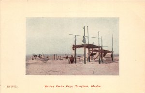 J31/ Douglas Alaska Postcard c1910 Native Cache Cape Eskimo  120
