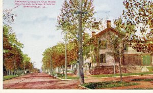 Postcard Early View of Abraham Lincoln's old Home in Springfield, IL.   L9