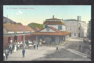 DANIELSON CONNECTICUT CT  RAILROAD DEPOT TRAIN STATION VINTAGE POSTCARD CT.