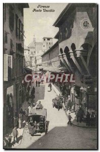 Italy Italia Firenze Old Postcard Ponte Vecchio