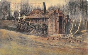 Lincoln ME The Lincoln Hermit J. J. O'Connell Artist Autographed Postcard
