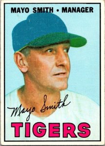 1967 Topps Baseball Card Mayo Smith Manager Detroit Tigers sk2265