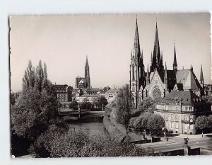 Postcard St. Paulus Kirche mit Münster, Strasbourg, France