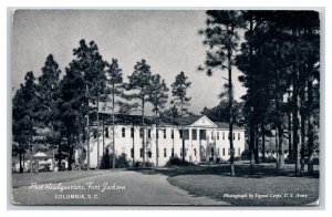 Post Headquarters Fort Jackson Columbia Sc UNP Chrome Postcard M18