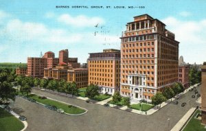 Vintage Postcard 1945 Barnes Hospital Group St. Louis Mo. Missouri