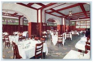 c1950's Cafe Manufacturers Hotel & Restaurant Interior Moline Illinois Postcard